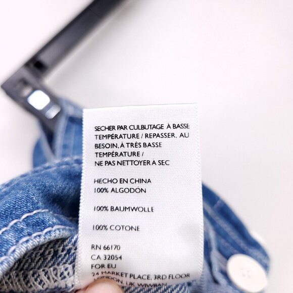 Urban Outfitters BDG Jeans Super Wide Leg Button Fly High Waist Raw Hem Size 25 - Picture 6 of 13